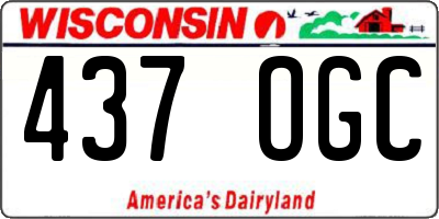 WI license plate 437OGC