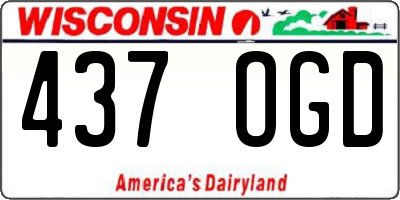 WI license plate 437OGD