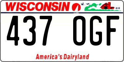 WI license plate 437OGF