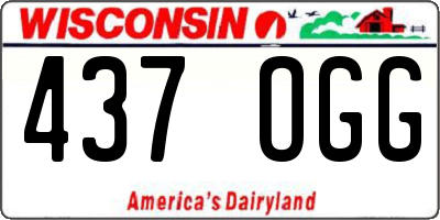 WI license plate 437OGG