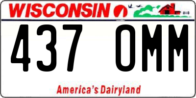 WI license plate 437OMM