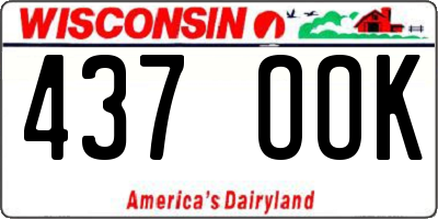 WI license plate 437OOK