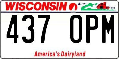 WI license plate 437OPM
