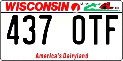 WI license plate 437OTF