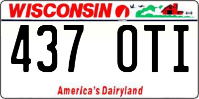 WI license plate 437OTI
