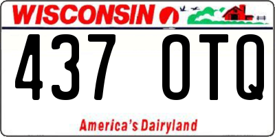 WI license plate 437OTQ