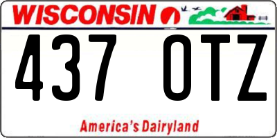 WI license plate 437OTZ
