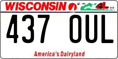 WI license plate 437OUL