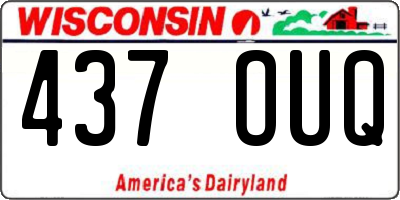 WI license plate 437OUQ