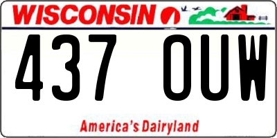 WI license plate 437OUW