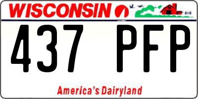 WI license plate 437PFP