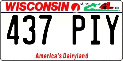 WI license plate 437PIY