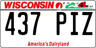 WI license plate 437PIZ
