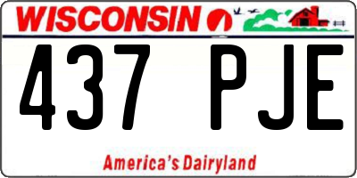 WI license plate 437PJE