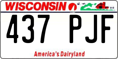 WI license plate 437PJF