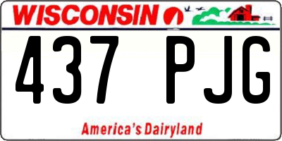 WI license plate 437PJG