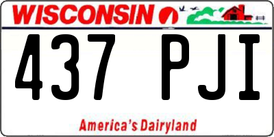 WI license plate 437PJI