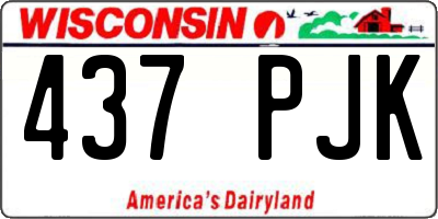 WI license plate 437PJK