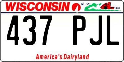 WI license plate 437PJL