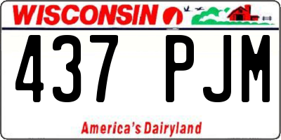 WI license plate 437PJM