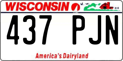 WI license plate 437PJN
