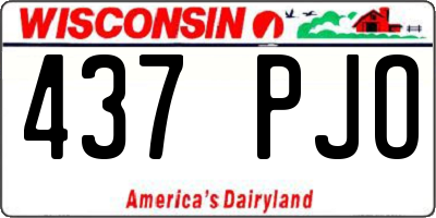 WI license plate 437PJO