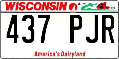 WI license plate 437PJR