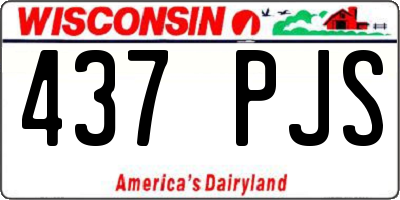 WI license plate 437PJS