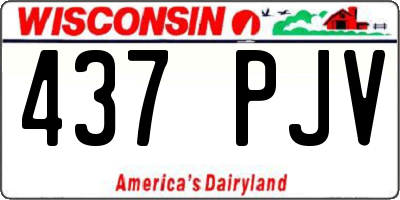 WI license plate 437PJV