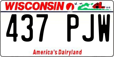 WI license plate 437PJW