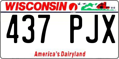 WI license plate 437PJX