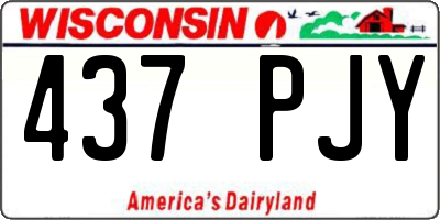 WI license plate 437PJY