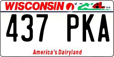 WI license plate 437PKA