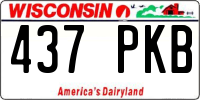 WI license plate 437PKB