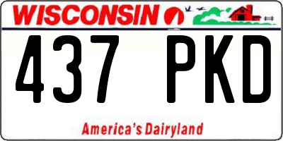 WI license plate 437PKD