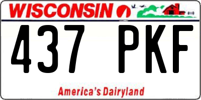 WI license plate 437PKF