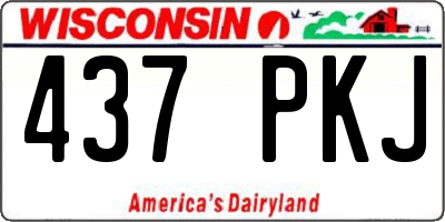 WI license plate 437PKJ