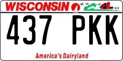 WI license plate 437PKK