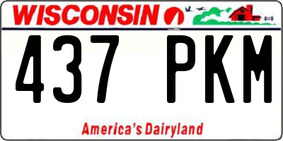 WI license plate 437PKM