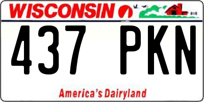 WI license plate 437PKN