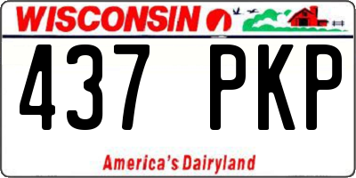 WI license plate 437PKP