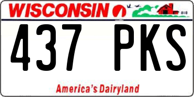 WI license plate 437PKS