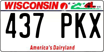WI license plate 437PKX
