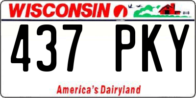 WI license plate 437PKY