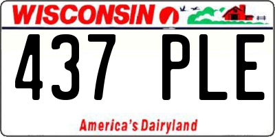 WI license plate 437PLE