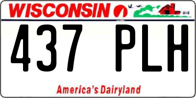 WI license plate 437PLH