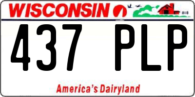 WI license plate 437PLP