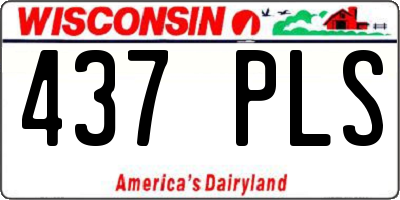 WI license plate 437PLS