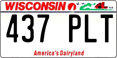 WI license plate 437PLT