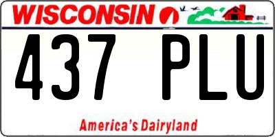WI license plate 437PLU